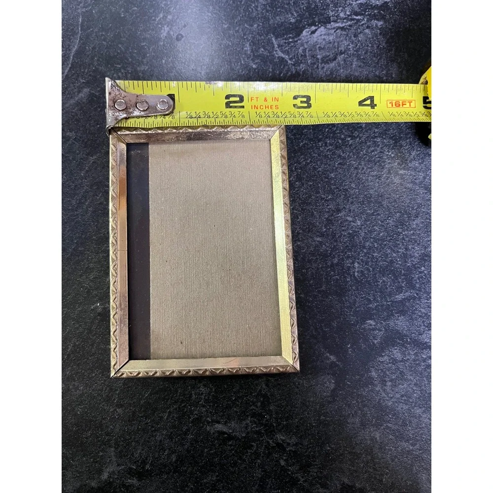 Vintage Gold Tone‎ Desk Photo Frame Set Ornate Border Set of 3